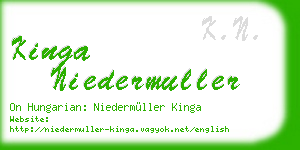 kinga niedermuller business card
