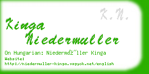 kinga niedermuller business card
